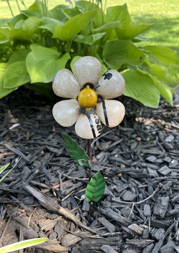 METAL WHITE DAISY